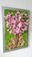 Machový obraz s kvetom 90cm x 55cm 