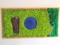 Machový obraz s epoxidovou živicou 95cm x 185cm 