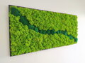 Machový obraz v čiernom ráme 57cm x 123cm 