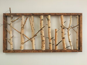 Drevený obraz- prírodná breza 65cm x 130cm 