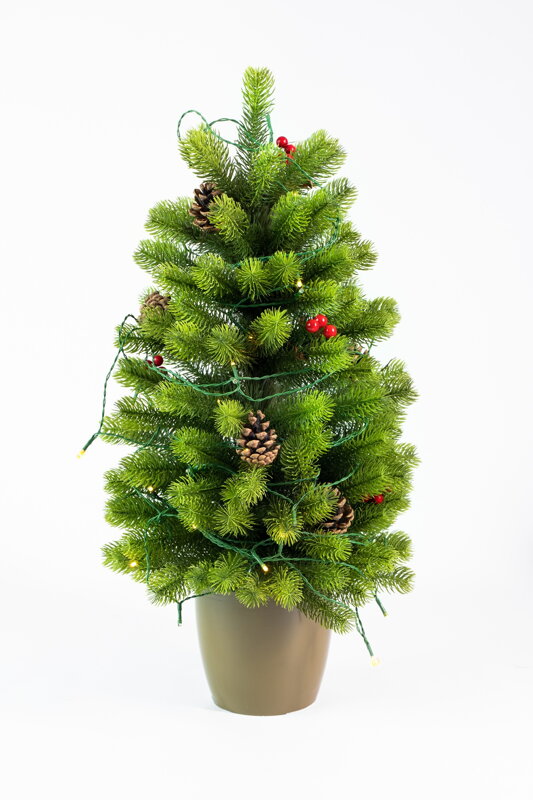 Ministromček 100% 3D v kvetináči 60cm + LED osvetlenie